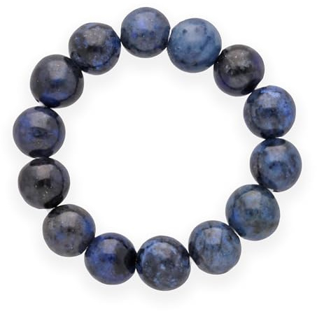 Lebensquelle Plus Edelsteinring elastisch | Edelstein Ring Perle 4mm | Naturstein Anti Stress