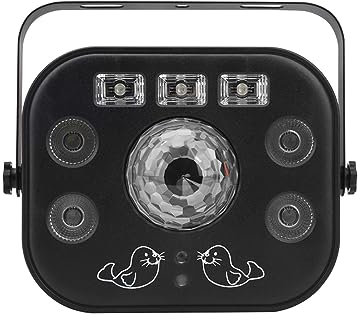 JOJIDE Luci Discoteca, Luci da festa 5IN1 Pattern di effetti RGBW LED Stage Strobe Lamp DJ Disco Magic Ball UV Black Light for KTV Party Bar Compleanno(No Remote)