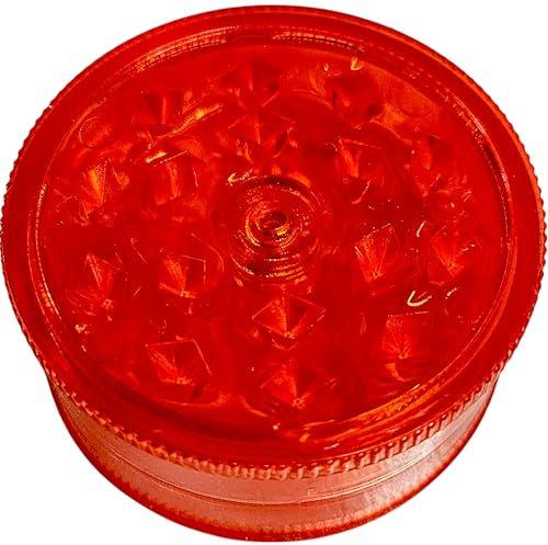 TEQY Molinillo de especias y tabaco Grinder de plástico para picar tabaco y cualquier especia (rojo)