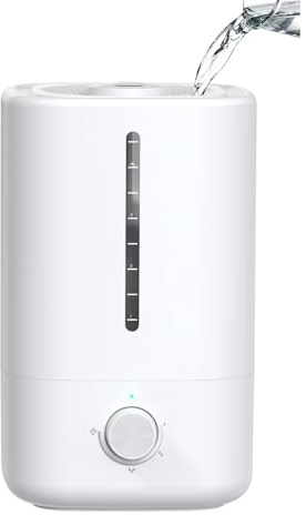 Greheywos Top Fill Humidifiers for Bedroom, 4.5L Tank for Large Room, Oil Diffuser, 20dB Quiet Cool Mist Air Humidifier for Home Baby Nursery & Plants, Auto Shut-off and BPA-Free for Safety, 100h