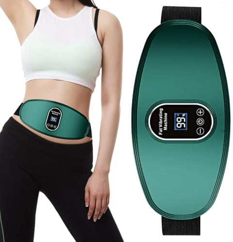 Massageur Abdominal Pour Éliminer La Graisse - Ceinture Vibrante Massante Pour Ventre Plat,Appareil Sans Fil à Niveaux Réglables Brûle-Graisse pour Femmes - Relaxation Corporelle et Exercice à