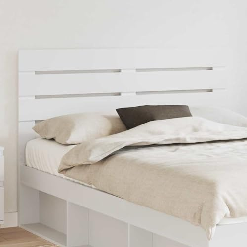 Owoxanthellate Modernes Kopfteil Weiß 140 cm Holzwerkstoff Schlankes Rechteck-Design Robust & Langlebig für Schlafzimmer Boxspringbett Single Double King