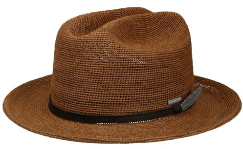 Stetson Velaro Westernhut Western Crochet Raffiahut Herren Frühling Sommer braun L (58-59 cm)