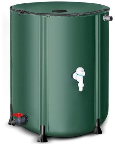 Barile di raccolta dell'acqua piovana pieghevole da 50 a 1000 l, serbatoio portatile per irrigazione da giardino e uso di emergenza (1000 L)