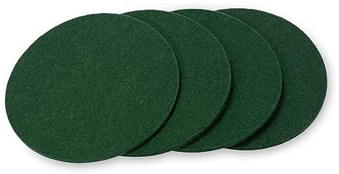 filzbrand Filz Untersetzer rund für Gläser, Filzuntersetzer 4 Stück (4er Set), Ø 10 cm in dunkelgrün, 5 mm dick, Glasuntersetzer, Getränkeuntersetzer aus Designfilz 100% Wolle – Made in Germany