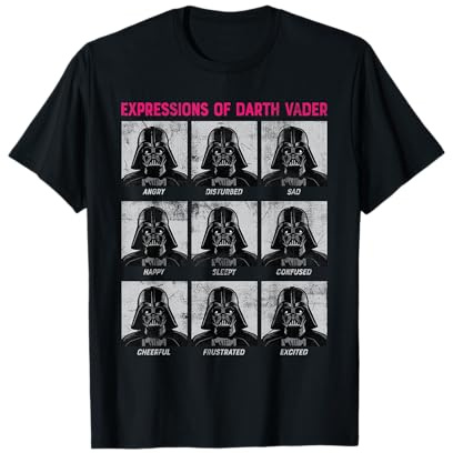 Star Wars Expressions of Darth Vader Funny T-Shirt