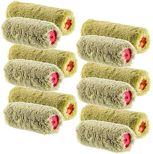 Kadax Rouleau ŕ peinture, set : 20 cm + 25 cm, rouleau de peinture pour peinture murale, peinture de façade, rouleau de peinture ŕ poils longs, rouleau de peinture, rouleau de peinture, vert