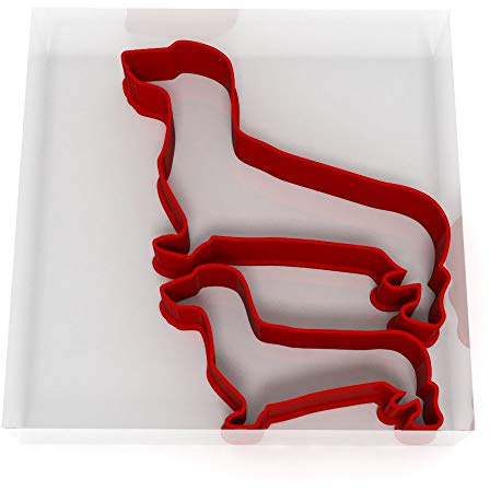 Mini/Small Daschund Dog Set of 2 Value Fondant Cutters Pair 3CM + 5CM