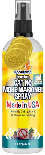 Bodhi Dog Cat No More Marking! Spray - Indoors & Outdoors Cat Urination Deterrent - Neutralizes Strong Odors from Marking - Pet-Safe Formula for Everyday Use - Made in USA (8 Fl Oz)