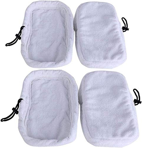 4 Pcs Steam Mop Spare Cloth Pads Compatible with most steam mops on the market, Compatible with Morphy Richards 9 in 1,2 in 1,70495 720020,Spare Cleaner Cloths Steam Mop Replacement Washable Reusable