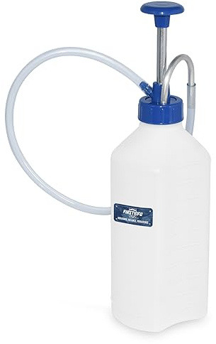 FIRSTINFO Ölabsaugpumpe 1L, Handpumpe für Öl Diesel Kfz Motorrad A1122 | Manuelle Ölpumpe 1L: Ölwechsel, Getriebeöl, Bremsflüssigkeit. Präzise Dosierung, Made in Taiwan.