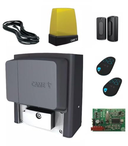 CAME BX Kit Motore 230V per Cancello Scorrevole fino a 14 m e 400 kg | Automazione completa di scheda radio, fotocellule, lampeggiante, 2 telecomandi e cavo antenna 5 m per ante fino a 14 m