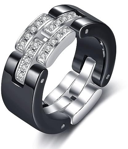 Keramikringe, Genähte Einfache Diamantringe Für Männer Und Frauen, Verlobungs- Und Eheringe, Gewölbter Stil, Bequeme Passform, Vielseitiger, Hochglanzpolierter Verlobungsring Im Klassischen Desi