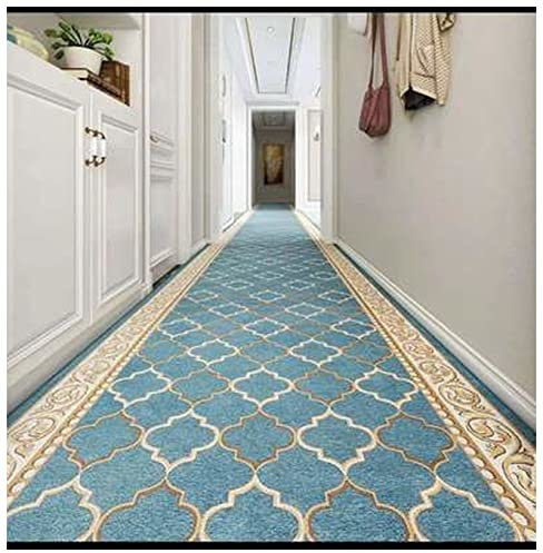 Teppich Modern langen Flur Teppich rote schwarzes goldenes Wohnzimmerbereich Rug Hotel Luxus Flur Teppich Runner Weiche Treppe Teppich Anti-Rutsch-Matte Teppich Rund ( Color : 9 , Size : 100x300cm )