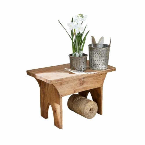Loberon Hocker Hoboken, authentisch antike Optik, wundervoller Nostalgie-Charme, Dekoration, Beistelltisch, Sitzgelegenheit, Mahagoniholz, braun