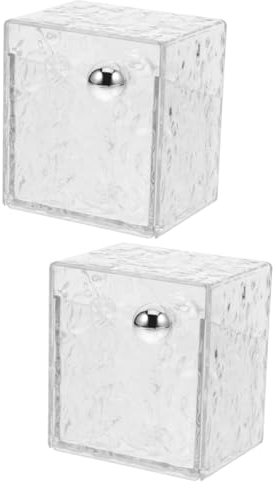 RORPOIR 2St Wasseraufbewahrungsbox aus Wellpappe Wandmontierte Wandmontiertes Design Schreibtisch-Wattepadhalter Wattestäbchenspender für die Wand das Haustier Transparent