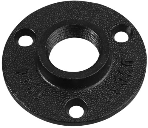 Flange 5PCS Floor Flange Hardware Tool Aluminium Pipe Fittings For Furniture Flangia Filettata(Noir,1)