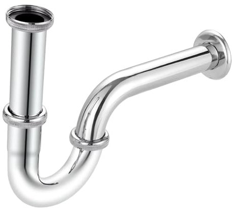 Colcolo Sifón de Acero Inoxidable para Lavabo y Fregadero, 40 cm