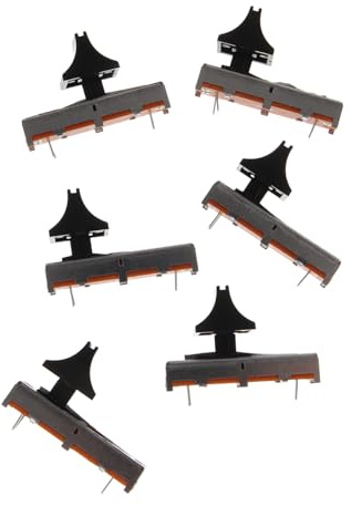 SUPVOX 6 Potenciómetros Deslizantes Lineales de 35mm B10k para Mezcladoras, Profesionales y Fáciles de Usar, Tapa de Plástico, Paquete de 6 Piezas para Músicos