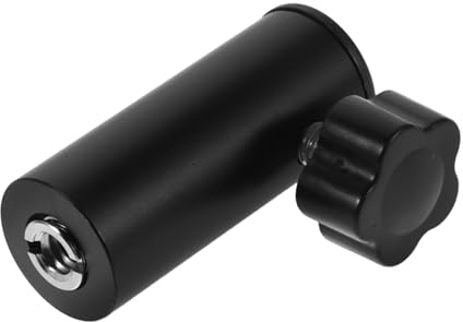 Mikrofonstativadapter mit 1/4-zoll Schraube, Metallgewinde | Schwarz, Eisen und Kunststoff, Universell Passend, Schnellanschluss für Studioaufnahmen und Live Streaming