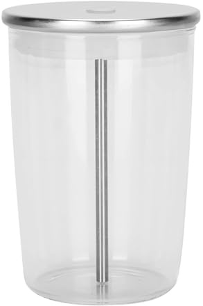 Recipiente para leche de cristal 0,5 L (72570), perfecto compatible con la máquina de café Jura E8, Z10, E6, 9,2 x 9,2 x 13,5 cm, 1 unidad