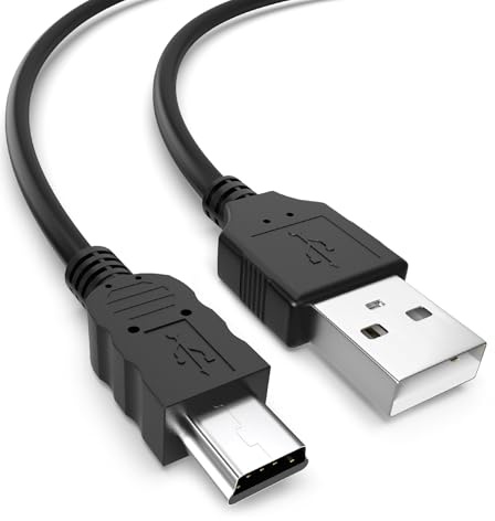 3.3Ft Mini USB Cable Compatible with TI 84 Plus CE,PS3 Controller Charger Mini USB to USB2.0 480Mbps Data Transfer Charging Cable for Camrea,Gopro,Dash Cam,Hard Drive,GPS,Blue Yeti Microphone,MP3/4