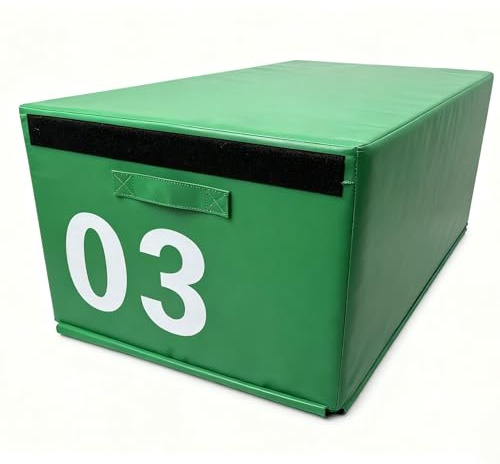 Plyo Box Weiche Plyometrische Boxen Set Rutschfeste Schaumstoff Step-Up-Box für Workout, Sprungtraining, Aerobic-Fitness, Krafttraining, Zuhause(Size:90*55*40cm/35*21*15.7in,Color:green)