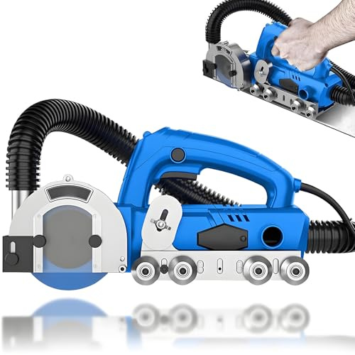 Drmoxin Limpiadora De Juntas De Azulejos Eléctrica De 1200 W - Limpiadora De Juntas De Azulejos De Porcelana Sin Polvo con Cubierta Transparente, Ideal para Juntas Y Grietas En El Hogar