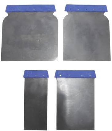 ACOLY Juego de 4 espátulas de acero al carbono para rellenar, alisar, reparar paredes, pintar y decorar.