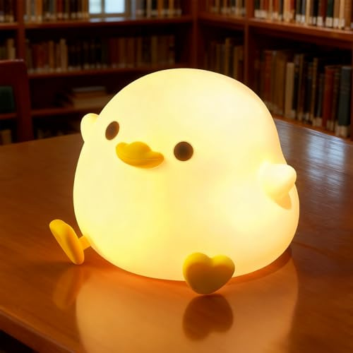 SERIONR Luce Notturna Bambini, Simpatica Lampada da Comodino per Animali, Luce Notturna a Forma LED Ricaricabile di Anatra, lucina notte Portatile Regali di Compleanno e Vacanze per Bambini e Adulti