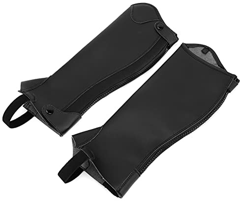 Cryfokt Half Chap aus Superfaser-Leder für, Hochwertiges Griffdesign Zum Reiten (CS)