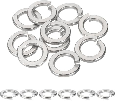QUARKZMAN Rondelle Grower 5/8, Rondelles Frein Fendues En Acier Inoxydable 304 Pour Vis Boulons Voitures Machines De Construction Argent Paquet De 10