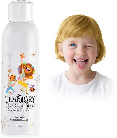 Gold Temporäre Haarfarbenspray, Silber Sofortige Haarfarben-Alternative für Teens Männer Frauen, Schnelles Styling für Party Weihnachten Halloween, Abwaschbar, 150ml