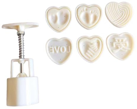 Veemoon Tampon à Biscuits en Abs de Cœur, Moule à Gâteau de Lune Créatif, Outil de Pâtisserie Ménager Non Adhésif pour Cuisson Saint-valentin, Lot 1 Pièce pour Desserts Faits Maison