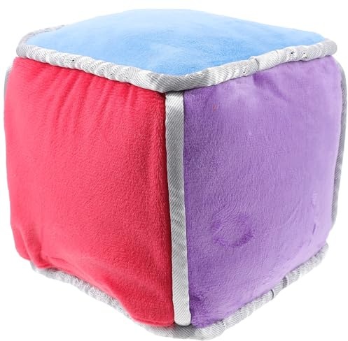 BESPORTBLE Coussin Cubique Moelleux en Peluche Colorée 15x15 Cm, Oreiller Rembourré Doux pour Câliner, Coussin Décoratif Léger et Résistant, Accessoire pour Sieste et Détente