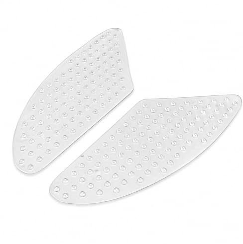 LUDHEP 1 Paio di Grip Tank Moto Antiscivolo, Adesivi per Serbatoio Laterale in Silicone Trasparente, Protezione per Ginocchio con Struttura a Noccioli per Aderenza Massima