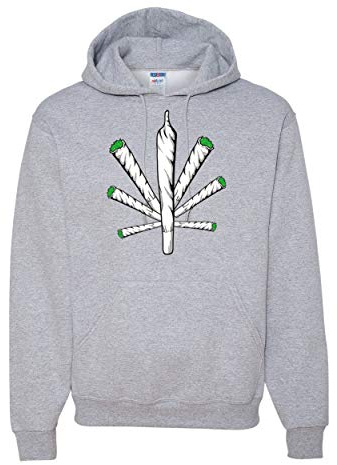 Wild Bobby Cross Joint | 420 Legalize Marijuana Weed Unisex Graphic Hoodie Sweatshirt, Heather Grey, Medium