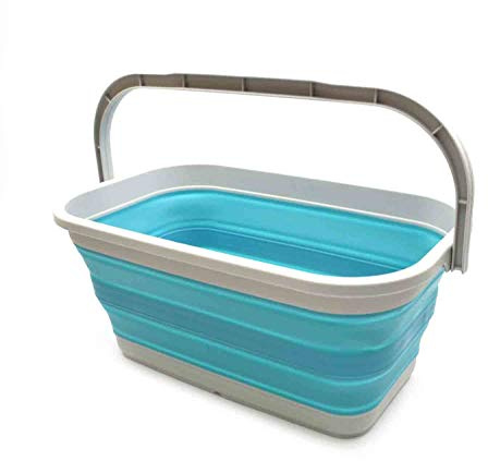 SAMMART 11,6L zusammenklappbarer Eimer (Hellblau, 1)