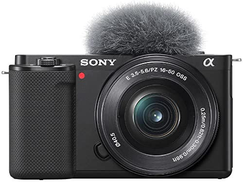 Sony Alpha ZV-E10 APS-C spiegellose Vlog-Kamera mit 16-50mm Objektiv (Display für Vlogging, 4K-Video, Echtzeit-Augen-Autofokus)