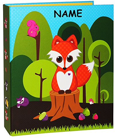 alles-meine.de GmbH Ringbuch/Sammelordner süßer Fuchs & Waldtiere incl. Namen - für Dokumente A4 - Füchse - Ordner Ringordner - Album/Schulordner - für Erwachsene Mädchen..