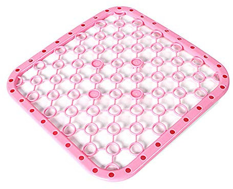 Diskho-matta, PP-plast stor diskbänk skyddsmatta praktisk dräneringsmatta vanlig diskdräneringsmatta halkfri matta, rosa