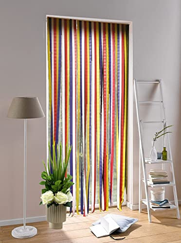 Rainbow Anti-Insect Door Curtain, Multi Colour Slat Type Door Curtain/Fly Blind, Strip Blind Bug Blind,Fly Screen Panel 90x210cm