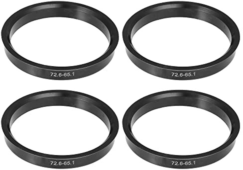 X AUTOHAUX 4 Bagues De Centrage Jante 72.6 À 65.1mm Anti-Vibrations | Diamètre Intérieur 65.1mm, Diamètre Extérieur 72.6mm, Épaisseur 10mm, Supprime Les Vibrations, Ajustement Précis