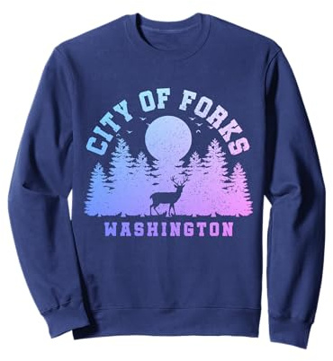 City Of Forks Washington Deer Nature Hiking Camping Pride Sweatshirt