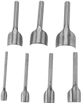 QANYEGN 7 Teiles Leder Punch Set, Halbrunde Cutter, Lederhandwerk Cutter, Leder Punch Werkzeug Set für Leder Stanzen Gürtel Brieftasche, Größenbereich von 10mm Bis 40mm