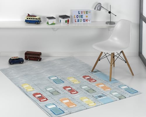 MANTAS MORA - Alfombra Infantil Terciopelo y Antideslizante 100% Poliéster Microfibra Tacto Super Suave Mullido Especial Juegos H05