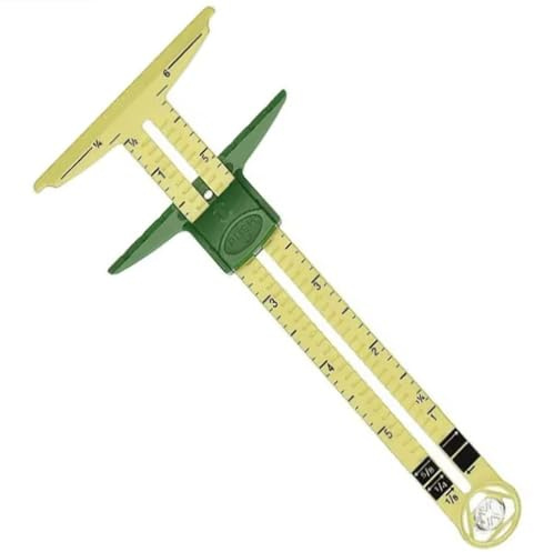 Sewing Rulers Sewing Measuring Tool Set 5 in 1 Sliding Gauge Measuring Sewing Tool Measuring Ruler Triangles Gauge Handy Hem Gauge Seam Allowance Buttonhole Spacer and Circle Compass