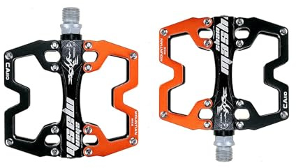 Pédales de VTT, pédale de vélo en alliage d'aluminium léger, pédales antidérapantes VTT à plateforme large, pédale de vélo de route 9/16