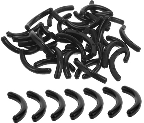 Housoutil 100stücke Nachfüllpads Für Wimpernzange Weiche Waschbare Silikonpolster Schwarz Für Sanfte Wimpernkrümmung Beschädigung Für Mascara Und Eyeliner