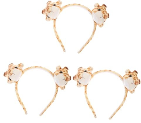 UPKOCH 3st Tierisches Stirnband Tierhaarreifen Stirnband Für Zootiere Tierische Stirnbänder Tier-cosplay-requisite Dschungeltiere Mädchen Pp Baumwolle Zubehör Kleidung